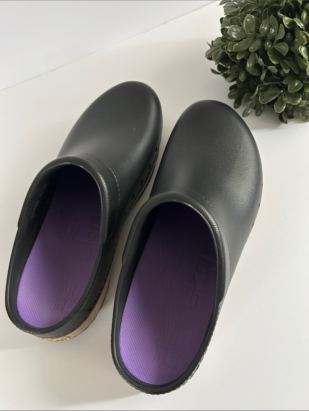 Dansko Black Clogs with Purple Insole - Picture 8 of 10